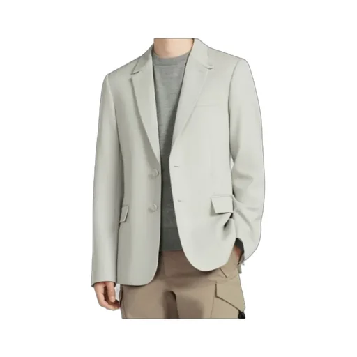 Single-Breasted Long-Sleeved Blazer
