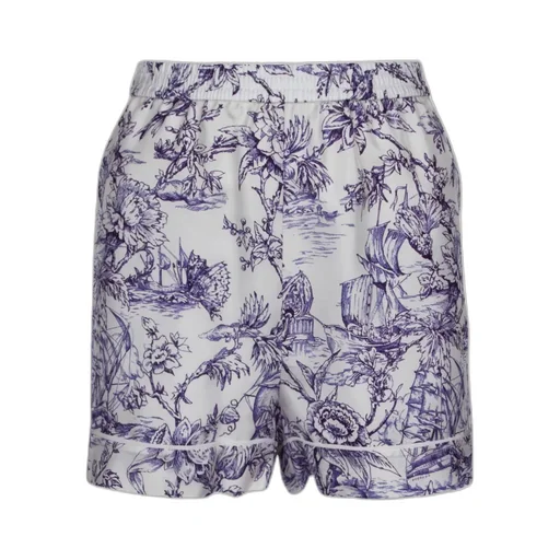Printed Silk Shorts