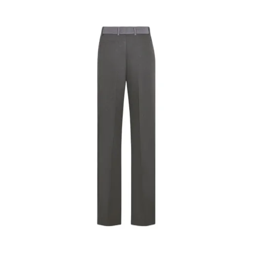 Button Detailed Straight Leg Pants