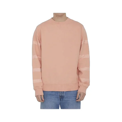Oblique Striped Crewneck Sweatshirt