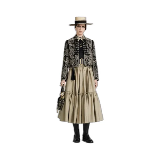 Flared Mid-Length Skirt