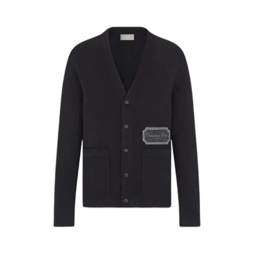 Embroidered Letter Cardigan