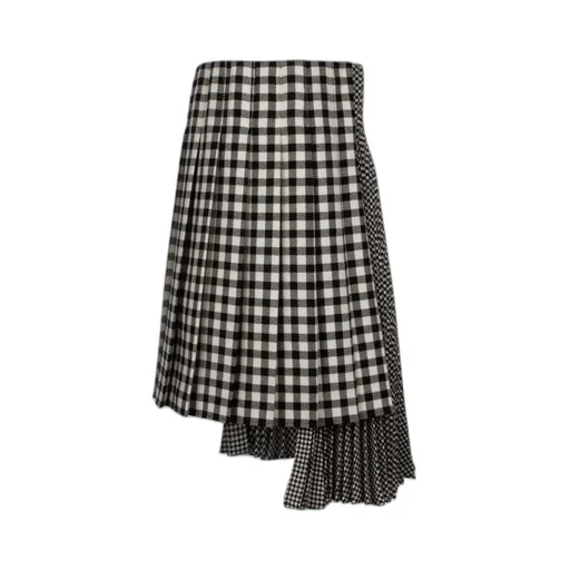 Checked Midi Skirt