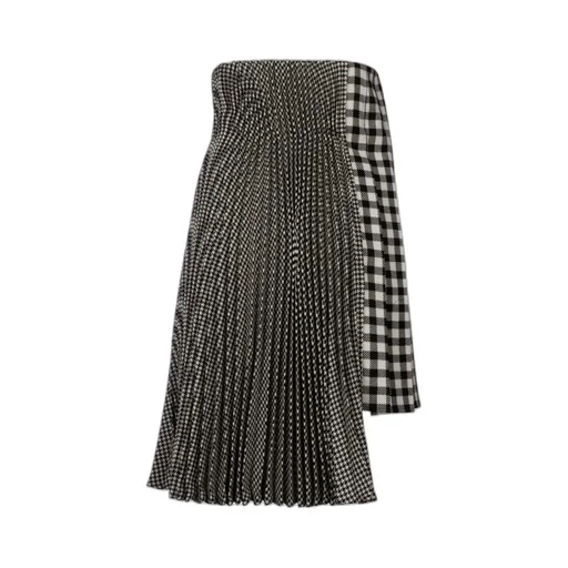 Checked Midi Skirt