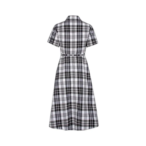 Logo Plaid Dress