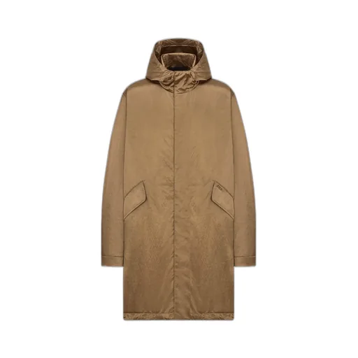 Logo Embroidered High Neck Coat