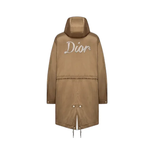 Logo Embroidered High Neck Coat