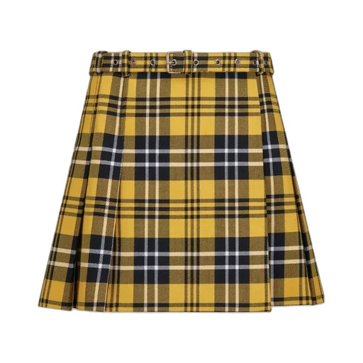 Pleated Miniskirt With Belt