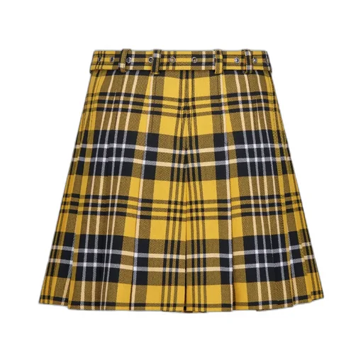 Pleated Miniskirt With Belt
