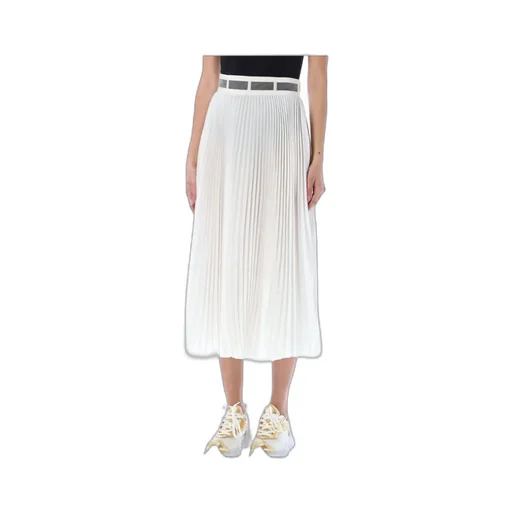 Pleated High Waist Midi Skirt