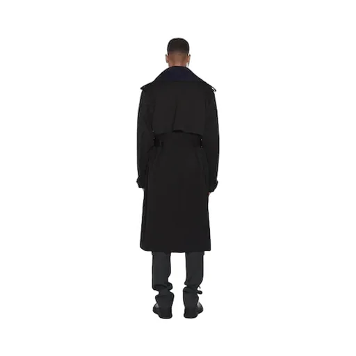 Black Double-Breasted Windbreaker
