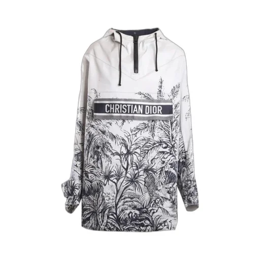 Hooded Long-Sleeved Printed Pattern Sweater