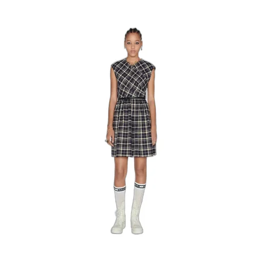 Checkered Sleeveless Dress
