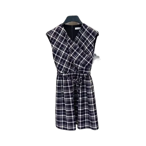 Checkered Sleeveless Dress