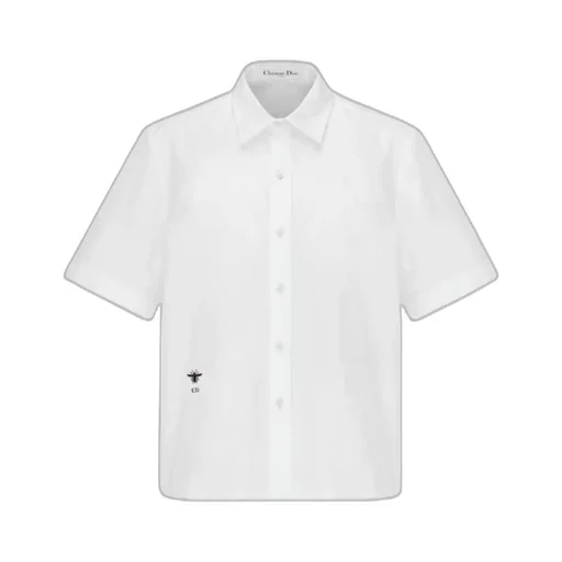 Cropped Button-Up Blouse