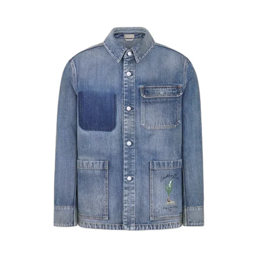 Collared Button-Up Denim Jacket
