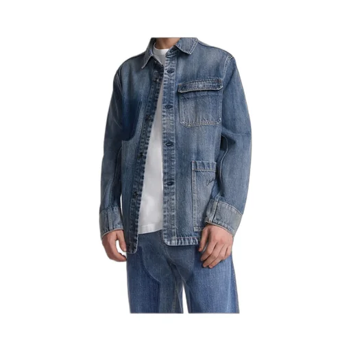 Collared Button-Up Denim Jacket