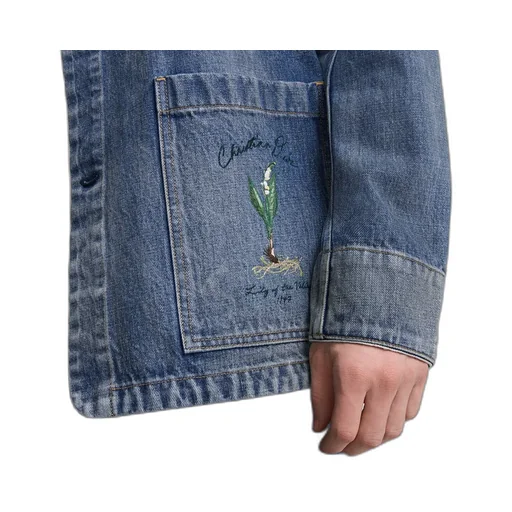 Collared Button-Up Denim Jacket