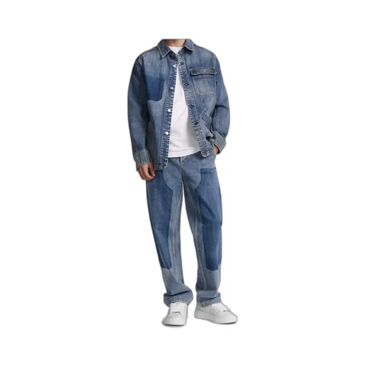 Panelled Straight-Leg Jeans