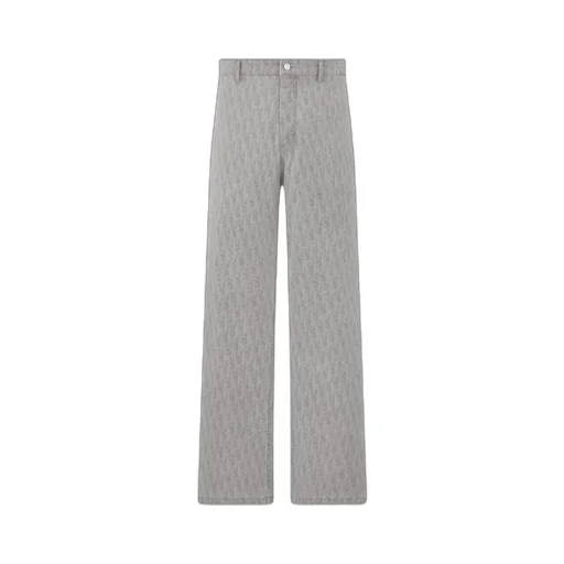 Monogrammed Straight-Leg Jeans
