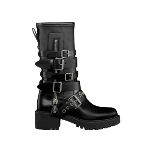 Zip Detailed Buckled Boots