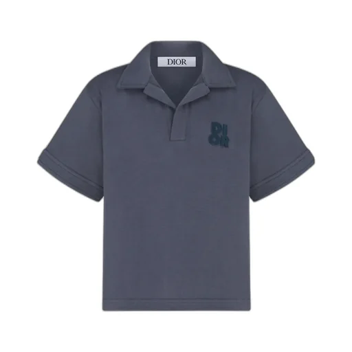 Baby Dior Logo Detailed Short-Sleeved Polo Shirt