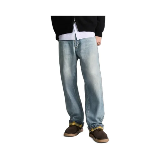 Logo Patch Straight-Leg Jeans