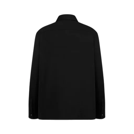 Zipped Shirt With Cd Icon Embroidery