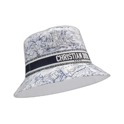 D-Bobby Toile De Jouy Scotland Small-Brim Bucket Hat
