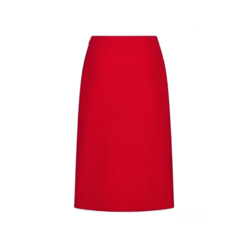 Mid-Length Straight-Cut Skirt