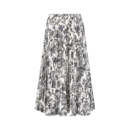 Pleated Mid-Length Skirt