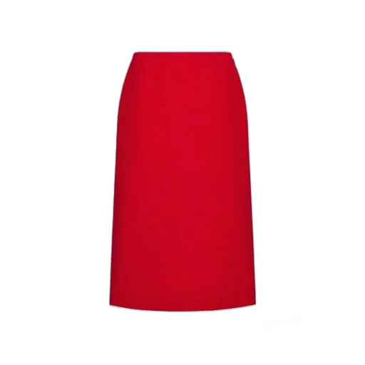 Mid-Length Straight-Cut Skirt