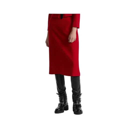 Mid-Length Straight-Cut Skirt