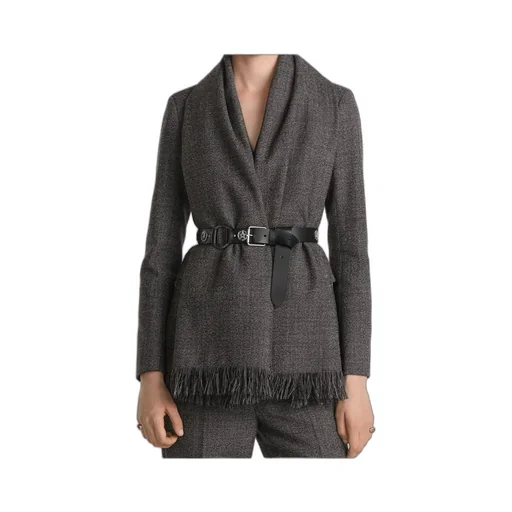 Belted Jacket With Removable Scarf