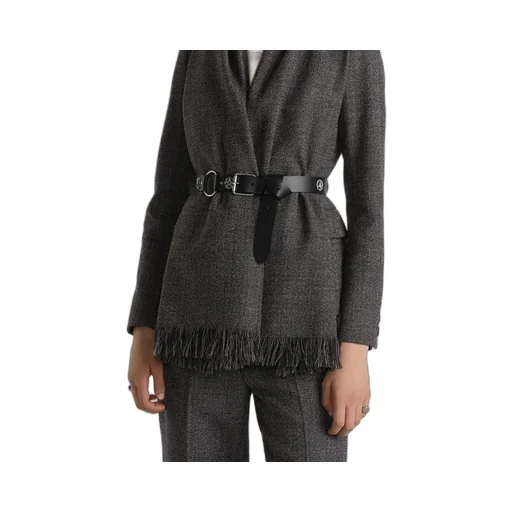 Belted Jacket With Removable Scarf