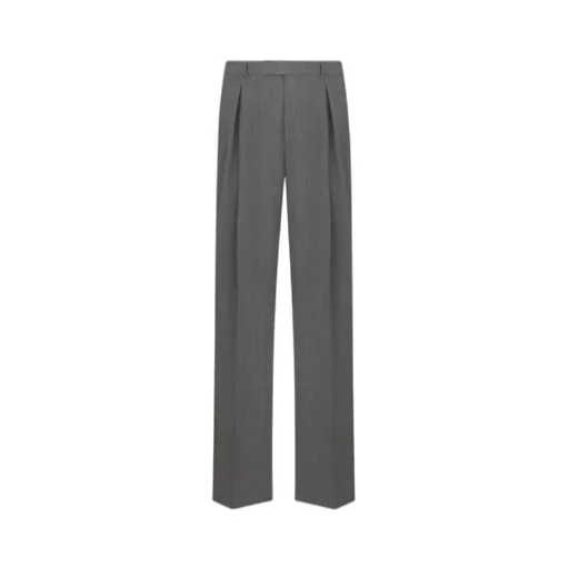 Pleated Straight-Leg Trousers