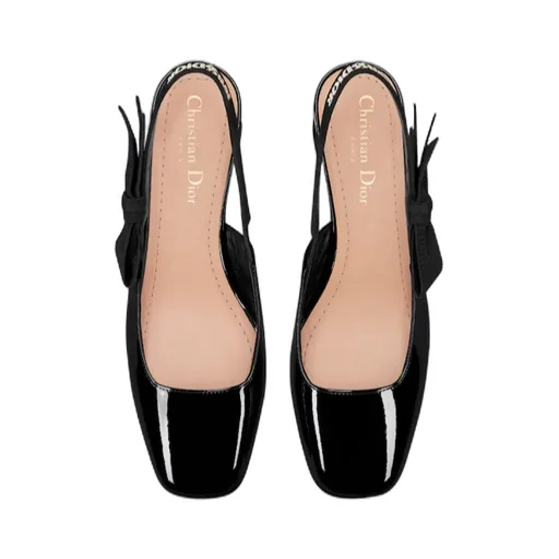 Bow Detailed Slingback Pumps