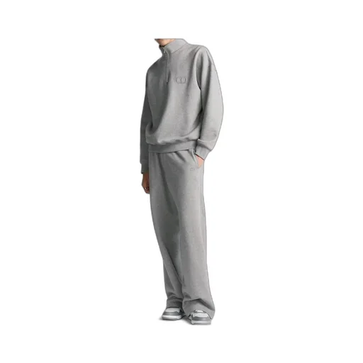 High Neck Zip Detailed Sweatshirt
