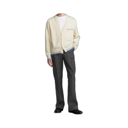 Logo Embroidered Button-Up Cardigan