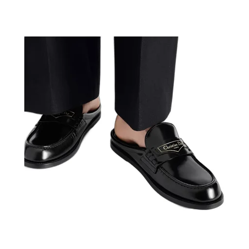 Boy Logo Detailed Slip-On Mules