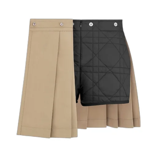 Pleated Wrap Mini Skirt