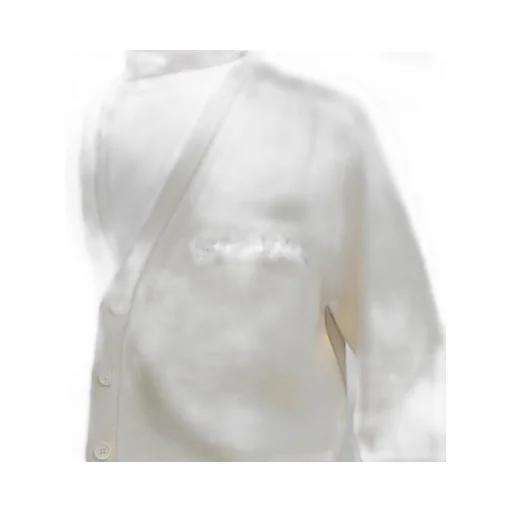 Logo Embroidered Button-Up Cardigan