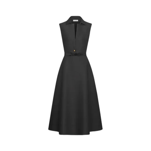 Belted Mid-Length Dress
