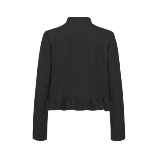 Button-Up Peplum Detailed Jacket