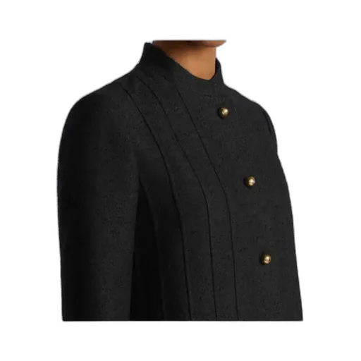 Button-Up Peplum Detailed Jacket
