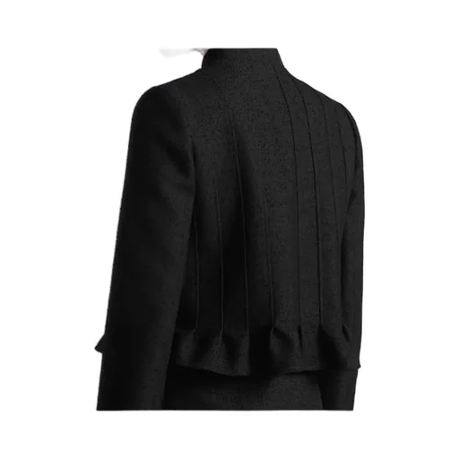 Button-Up Peplum Detailed Jacket
