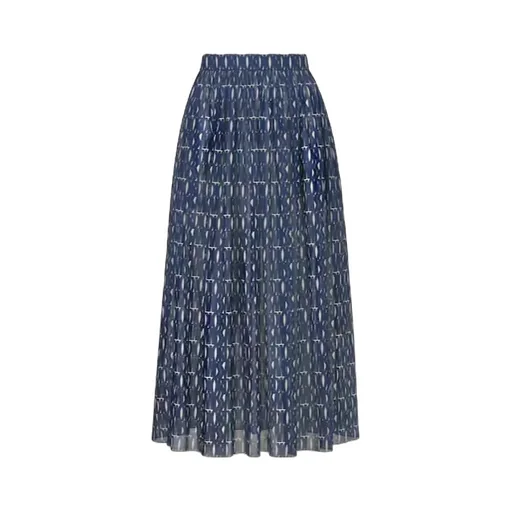 Pleated Mid-Length Skirt