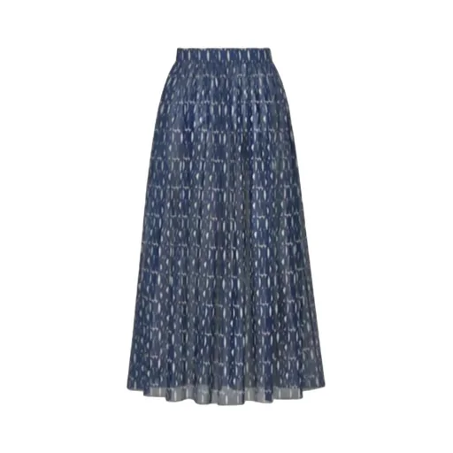 Pleated Mid-Length Skirt