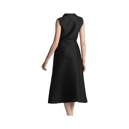 Belted Mid-Length Dress