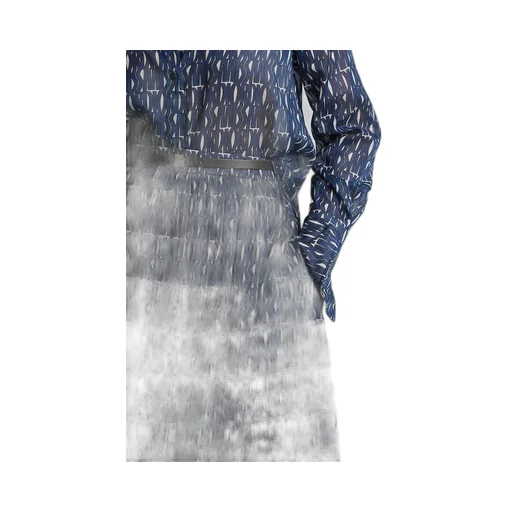 Pleated Mid-Length Skirt